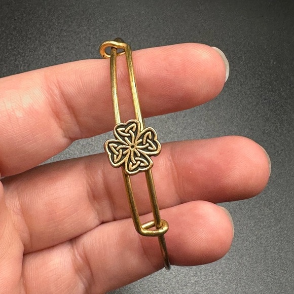 Alex & Ani gold tone Celtic knot bracelet slider bead - Picture 1 of 2